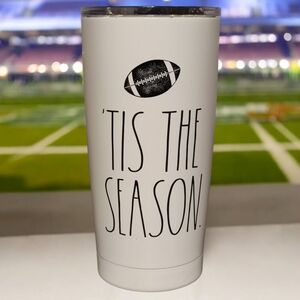 Rae Dunn Tis The Season Football Insulated Mug with Yeti Slide No Spill Lid